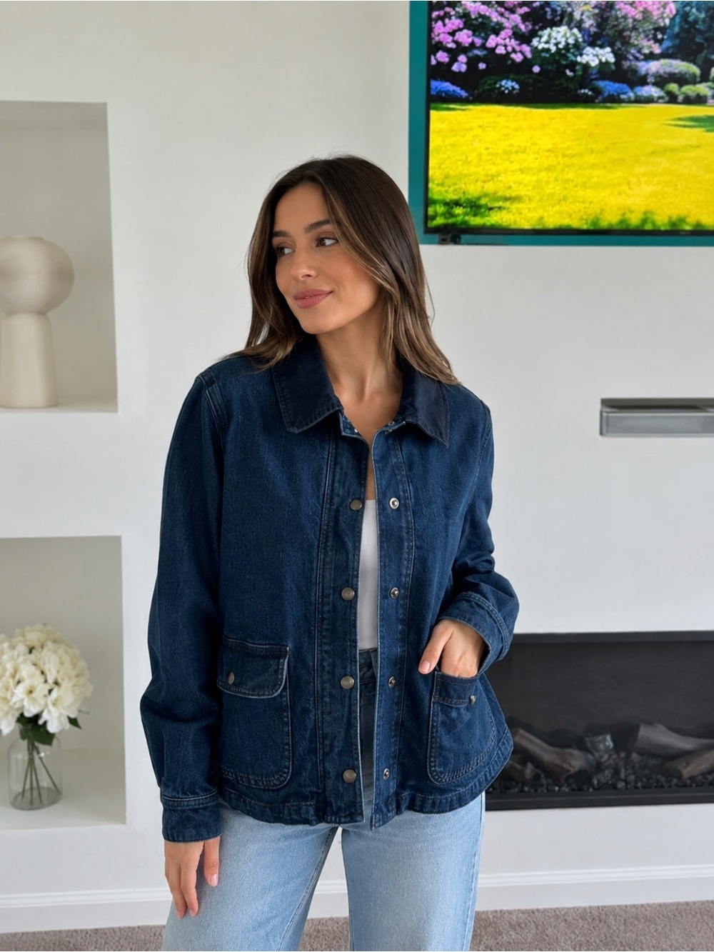 J. Crew Dark Navy Jean Jacket